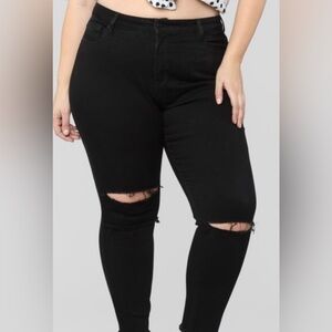 Black Distressed Jeans OLD NAVY